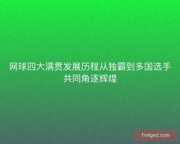 网球四大满贯发展历程从独霸到多国选手共同角逐辉煌